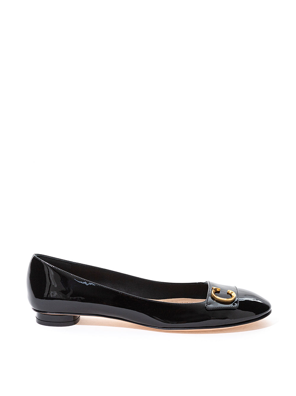 Elegant Black Patent Leather Ballerina Flats