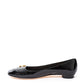 Elegant Black Patent Leather Ballerina Flats