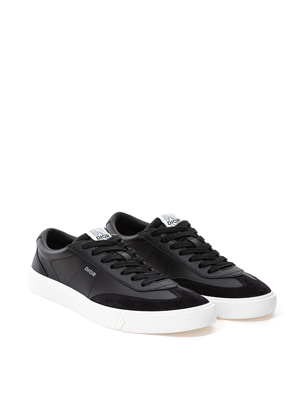 Elegant Black Leather Sneakers