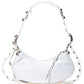 Chic White Leather Shoulder Bag