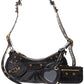 Chic Black Leather XS Shoulder Bag