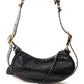 Chic Black Leather XS Shoulder Bag