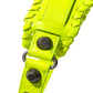 Neon Yellow Leather Shoulder Bag Extravaganza