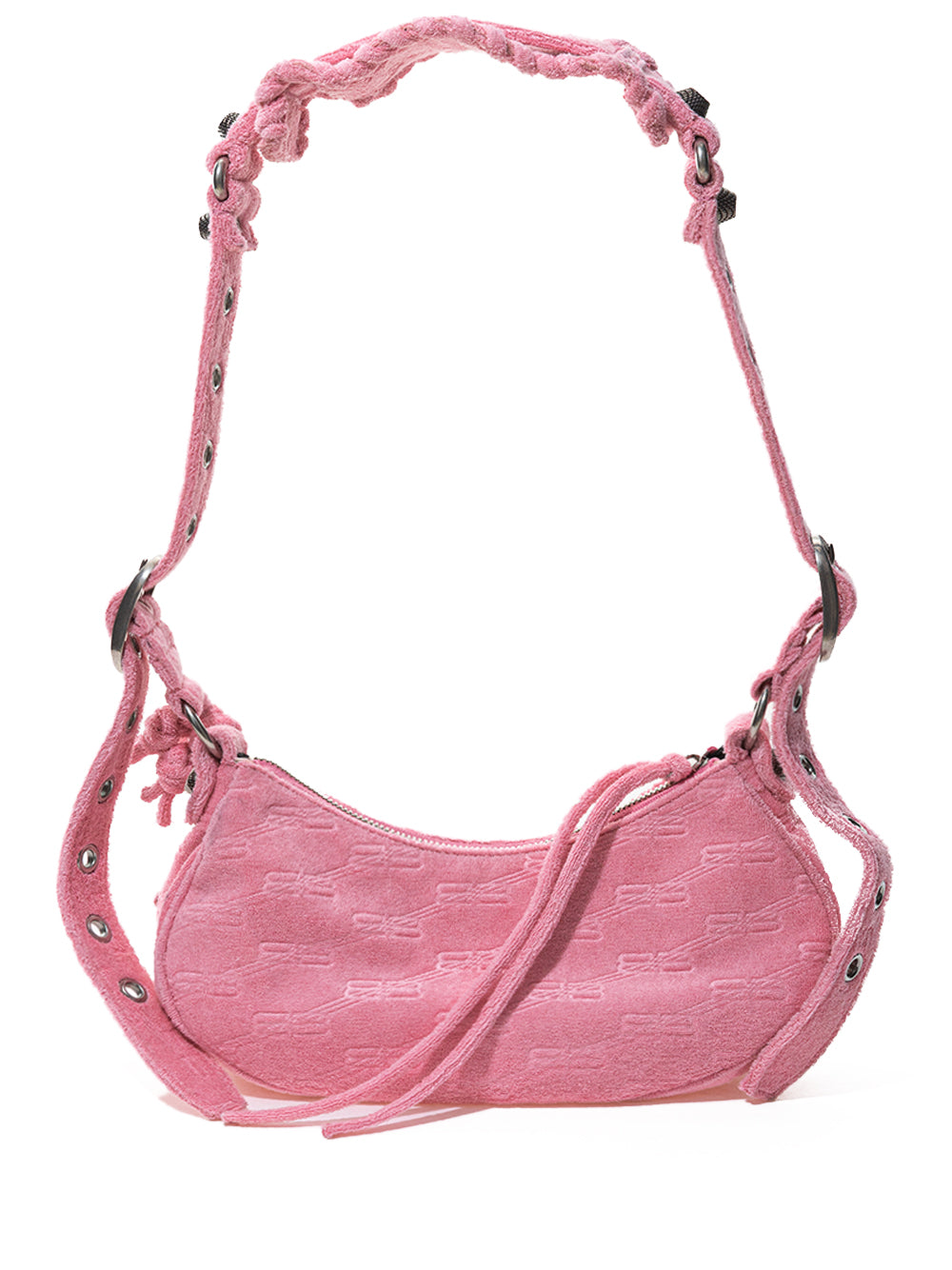 Pink Le Cagole Chenille Shoulder Bag