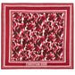 Elegant Red Silk Scarf with Animalier Print