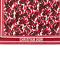 Elegant Red Silk Scarf with Animalier Print