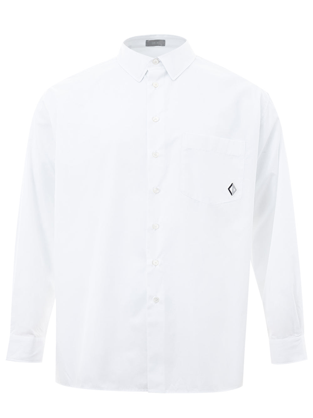 Elegant White Cotton Logo Shirt - Timeless Style