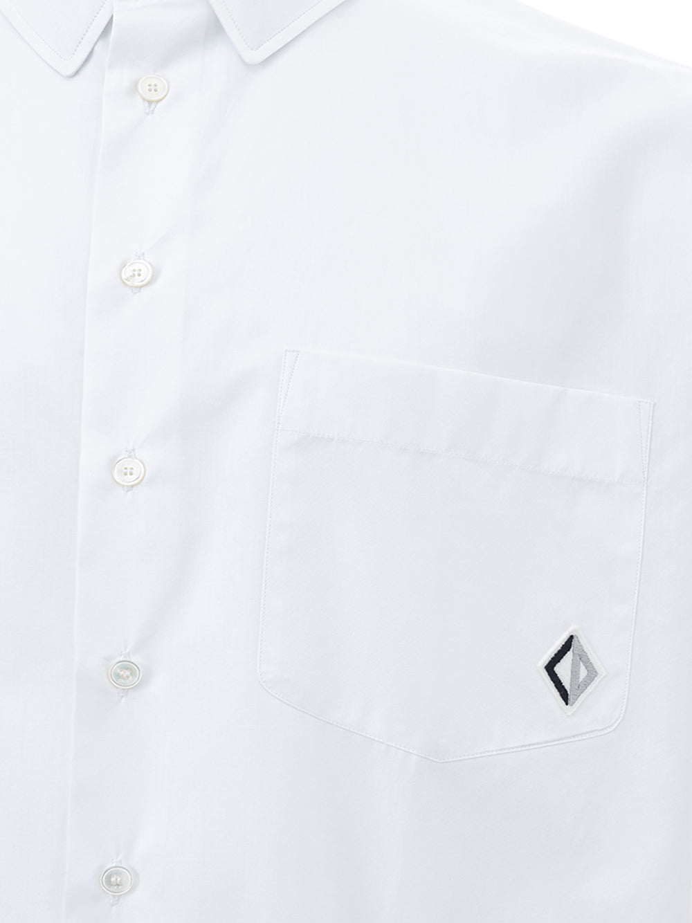 Elegant White Cotton Logo Shirt - Timeless Style