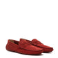 Elegant Bordeaux Suede Penny Loafers