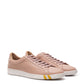 Chic Pink Leather Lace-Up Sneakers