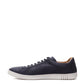 Elegant Blue Leather Lace-Up Sneakers