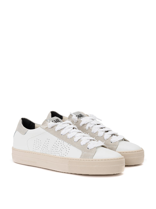 Elegant White Leather Sneakers