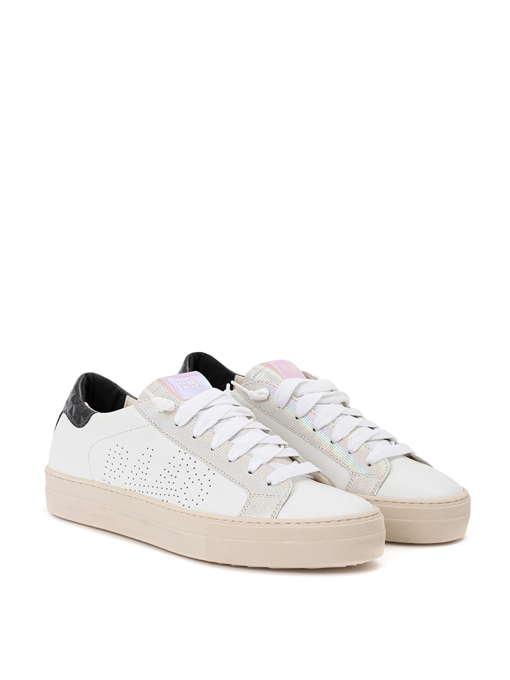 Sleek White Leather Sneakers