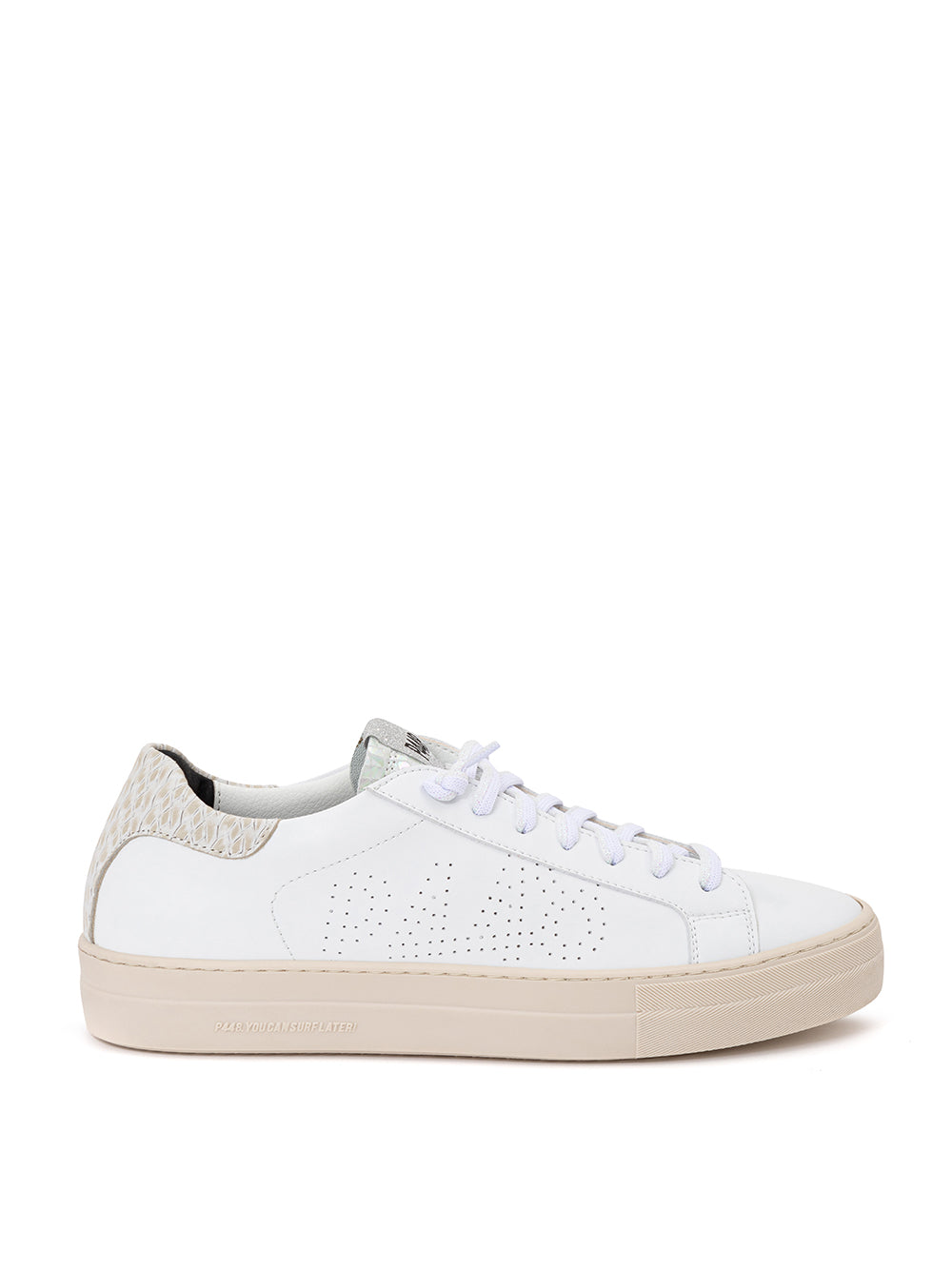 Elegant White Leather Sneakers