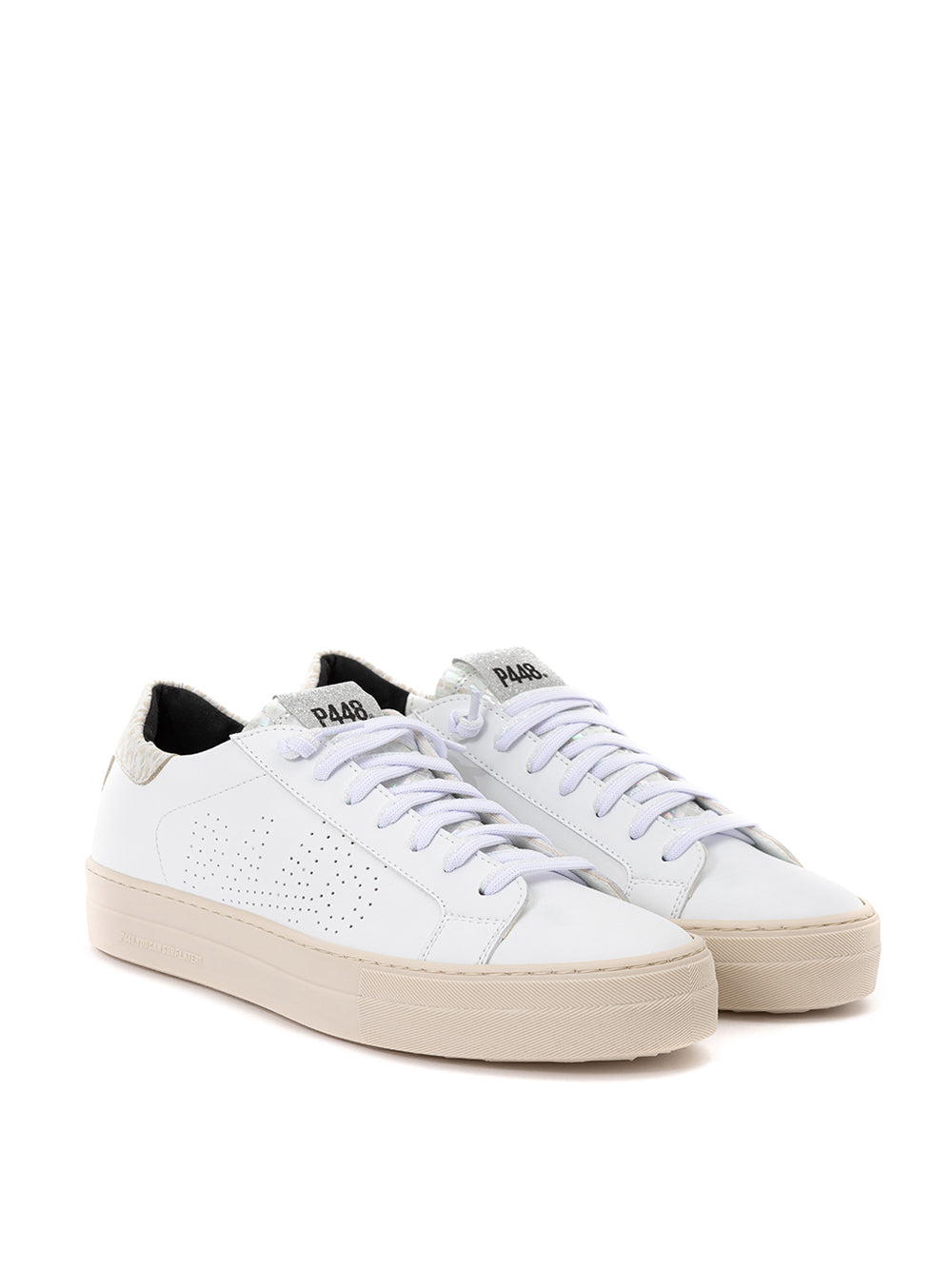 Elegant White Leather Sneakers