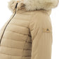 Beige Quilted Fur-Collar Jacket