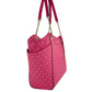 Jet Set Large Chain Electric Pink Shoulder Tote Bag