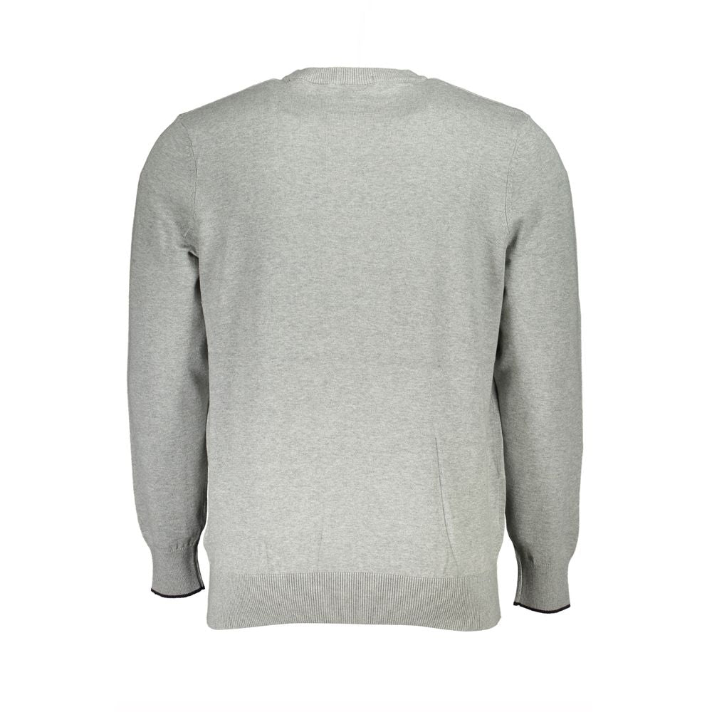 Eco-Conscious Gray Crew Neck Sweater