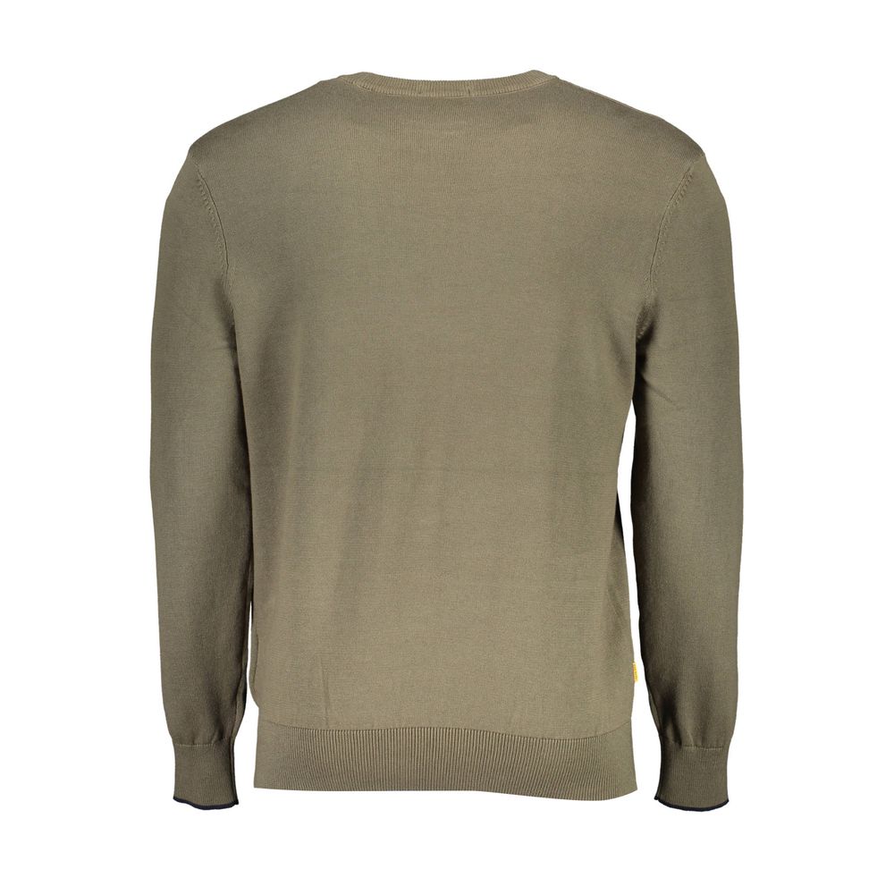 Eco-Conscious Green Crew Neck Sweater