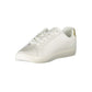 Chic White Lace-Up Sneakers with Contrast Details