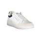 Elegant White Lace-Up Sneakers with Contrast Detail