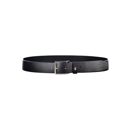 Elegant Leather Belt with Metal Buckle