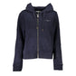 Cozy Blue Hooded Sweatshirt with Zip Detail