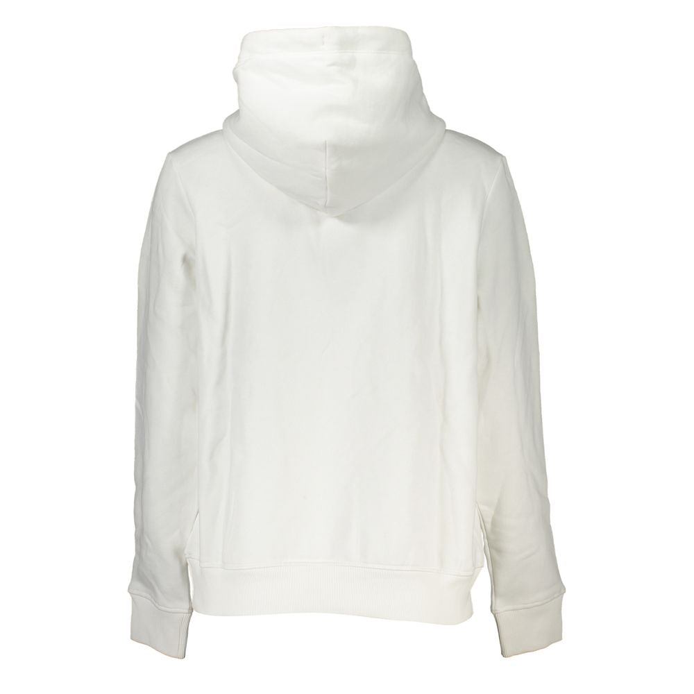 Chic White Hooded Sweatshirt with Embroidery