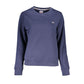 Chic Crew Neck Fleece Sweatshirt in Blue