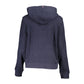 Chic Blue Hooded Sweatshirt