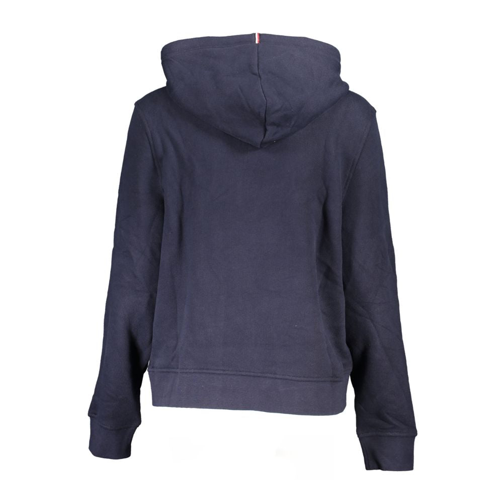 Chic Blue Hooded Sweatshirt