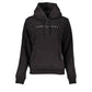 Chic Black Fleece Hoodie with Embroidered Logo