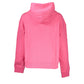 Chic Pink Hooded Sweatshirt with Logo Detail