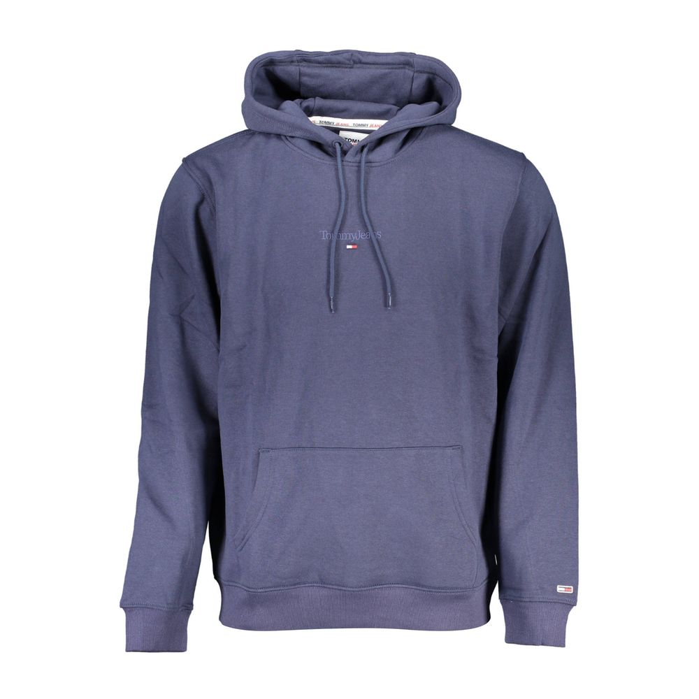 Chic Blue Fleece Hooded Sweatshirt