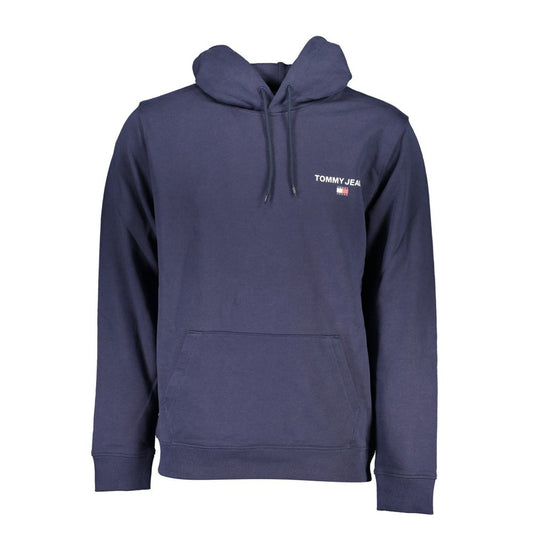 Sleek Blue Hooded Sweatshirt - Timeless Casual Wear