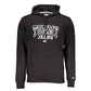 Sleek Black Cotton Hooded Sweatshirt