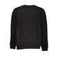 Sleek Black Cotton Crew Neck Sweatshirt