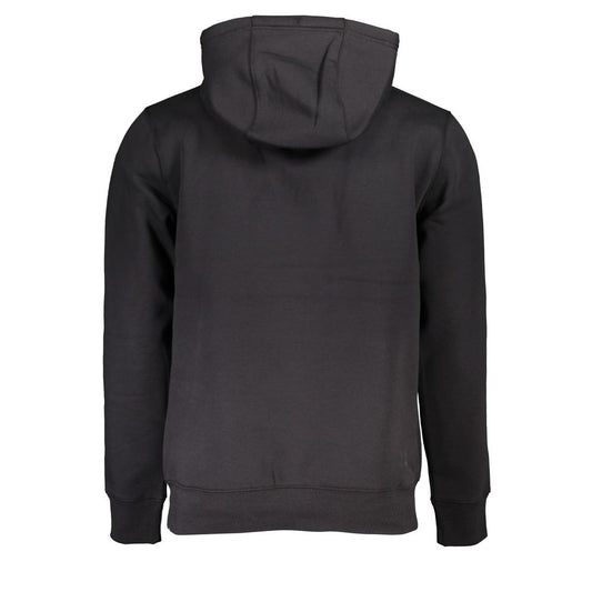 Sleek Hooded Fleece Sweatshirt in Black