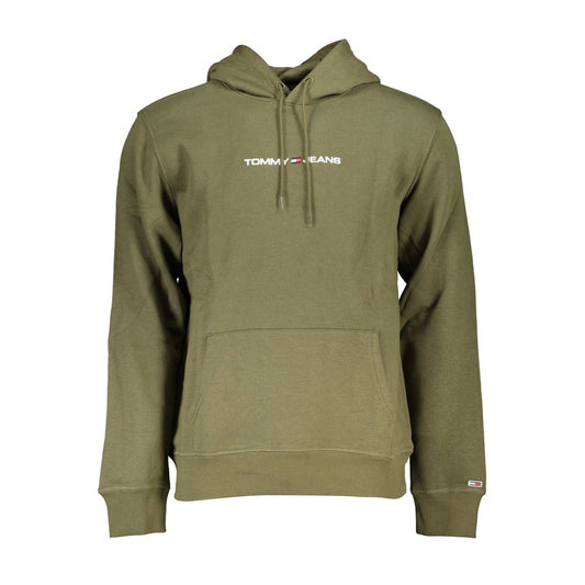 Chic Fleece Hooded Green Sweatshirt