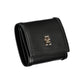 Sleek Black Double-Spaced Wallet with Logo