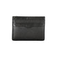 Sleek Black Leather Card Holder with Contrast Detail