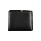 Elegant Black Leather Wallet with Contrast Stitching