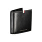 Elegant Black Leather Dual-Compartment Wallet