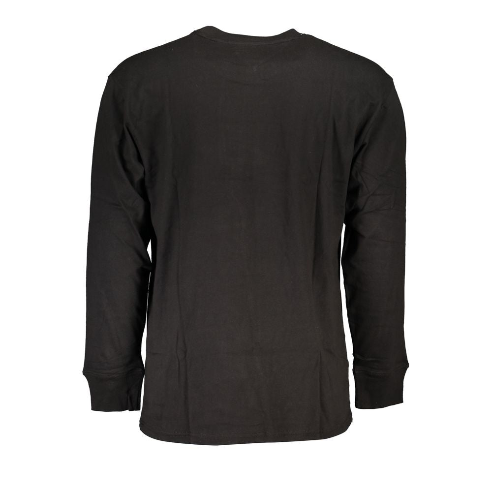 Sleek Black Crew Neck Cotton Tee