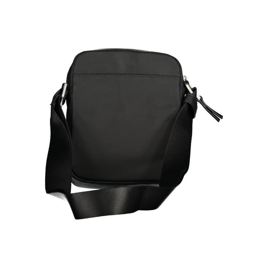 Elegant Black Contrasting Details Shoulder Bag