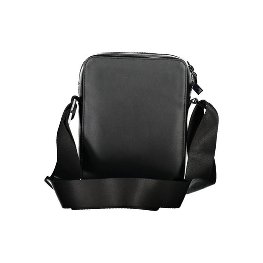 Elegant Black Shoulder Bag with Contrast Details