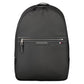 Elegant Black Laptop Backpack with Contrasting Details