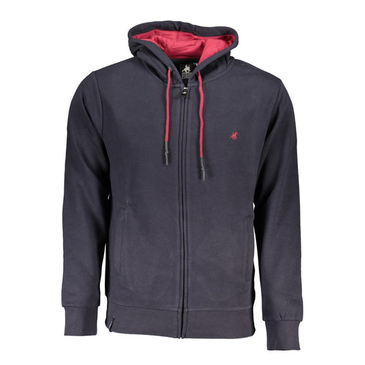 Overlong Sleeved Hooded Zip Sweatshirt