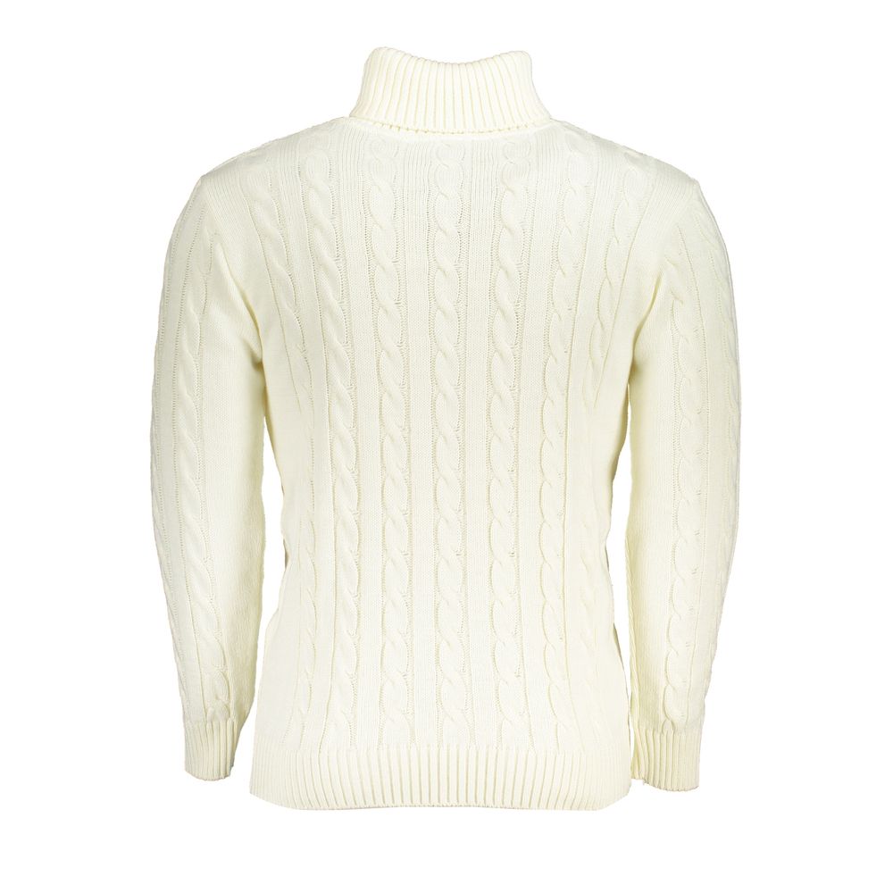 Elegant Turtleneck Sweater with Embroidered Logo