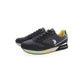 Sleek Black Lace-Up Sports Sneakers